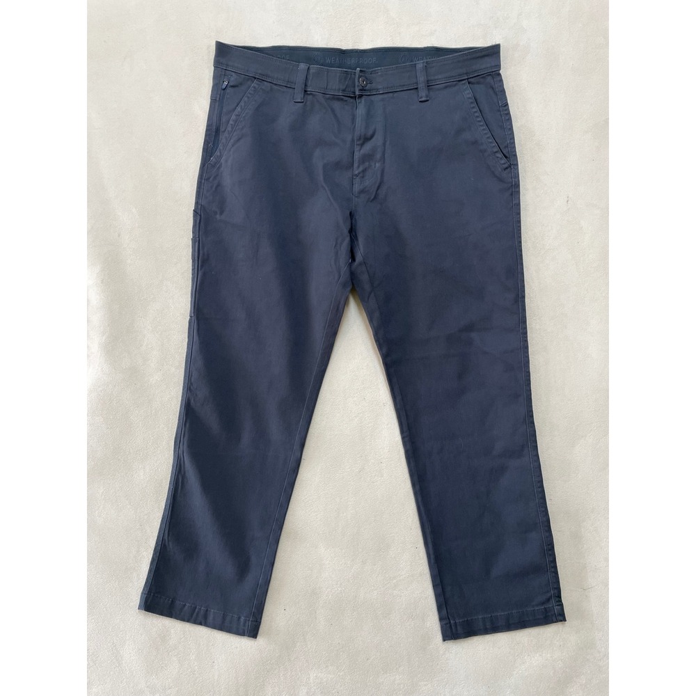 Weatherproof Mens Utility Pants 38x30 Pacific Ocean Blue Gray W4F683SC Stretch